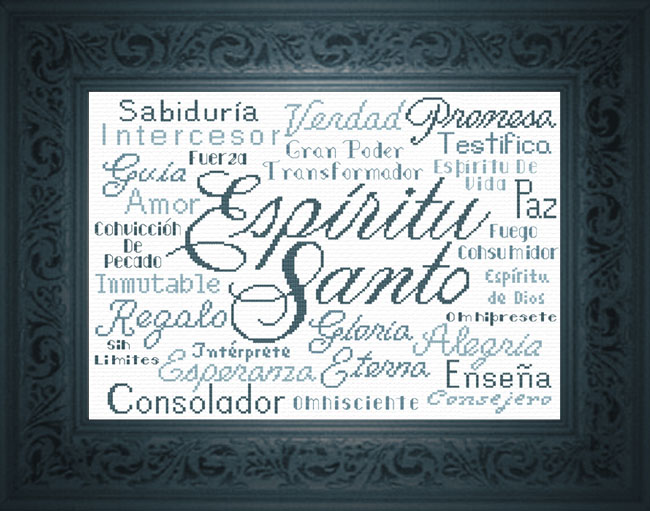 Espiritu Santo cross stitch design